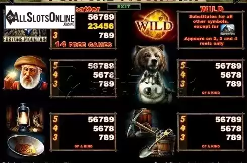 Screen4. Fortune Mountain from Casino Technology