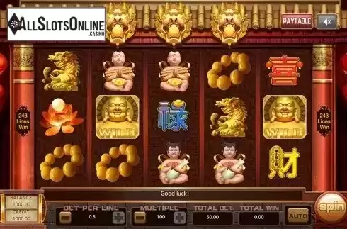 Reels screen. Fortune Maitreya from Aiwin Games