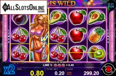 Win screen 1. Fruits Of Desire from Casino Technology