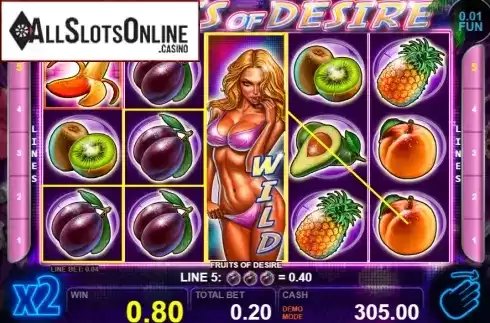 Win screen 3. Fruits Of Desire from Casino Technology
