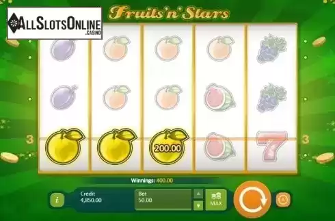 Screen 3. Fruits and Stars (Playson) from Playson