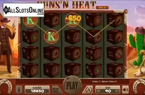 Win screen . Guns'n Heat Dice from Mancala Gaming
