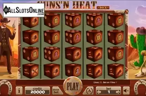 Reel Screen. Guns'n Heat Dice from Mancala Gaming