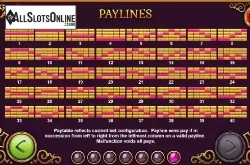 Paytable 3. Gates of Babylon from Kalamba Games