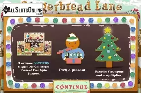 Game features. Gingerbread Lane from Genesis