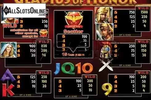 Screen4. Gladius Of Honor from Casino Technology