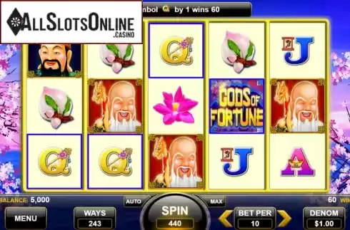 Reel Screen. Gods of Fortune from Spin Games