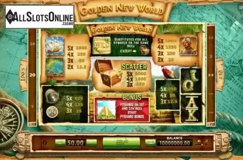 Screen2. Golden New World from BF games