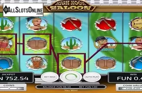 Win screen. High Noon Saloon from Concept Gaming