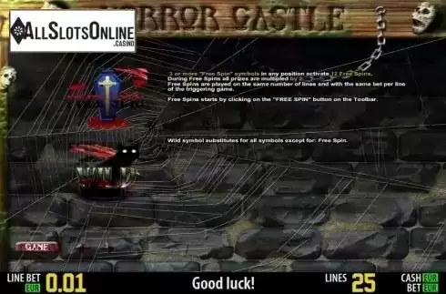 Paytable 2. Horror Castle HD from World Match
