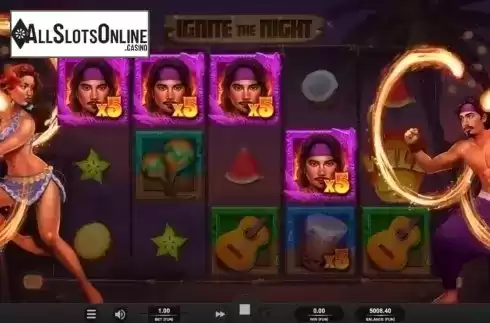 Win Screen. Ignite The Night from Relax Gaming