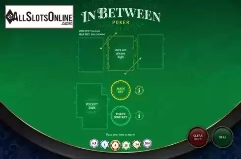 Reels screen. In Between Poker from OneTouch
