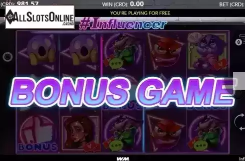 Bonus Game screen