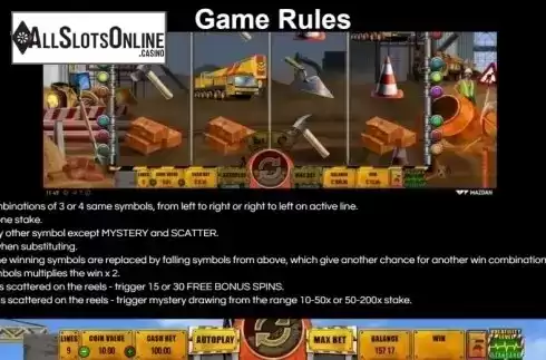 Game Rules. Jackpot Builders from Wazdan