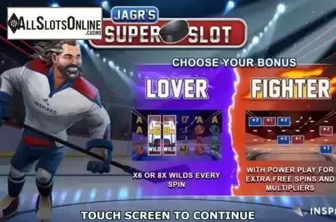 Start Screen. Jagrs Super Slot from Inspired Gaming