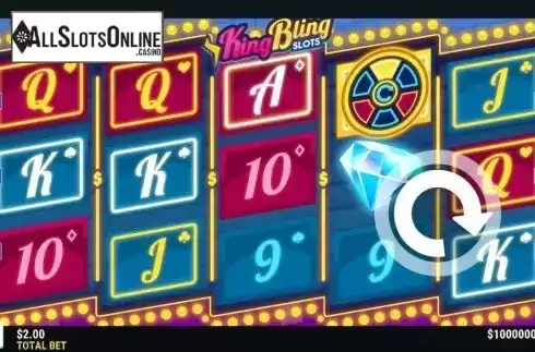 Reel screen. King Bling Slots from Slot Factory