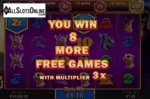 Additional Free Spins Screen