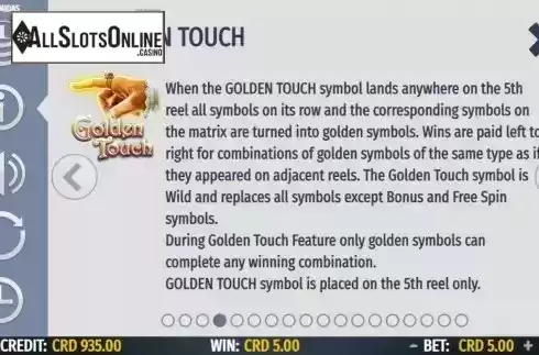 Golden touch feature screen