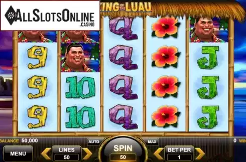 Reel Screen. King of the Luau from Spin Games