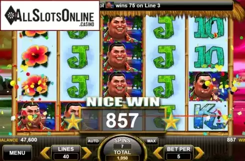Win Screen 3. King of the Luau from Spin Games