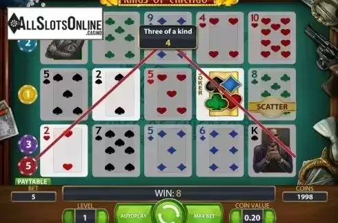 Win Screen . Kings of Chicago from NetEnt