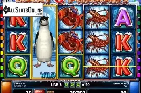 Screen 3. Lucky 3 Penguins from Casino Technology