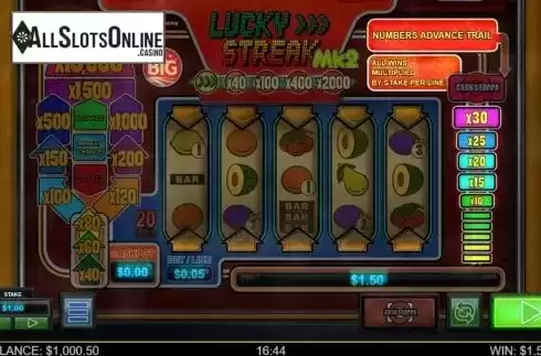 Screen3. Lucky Streak Mk2 from Big Time Gaming