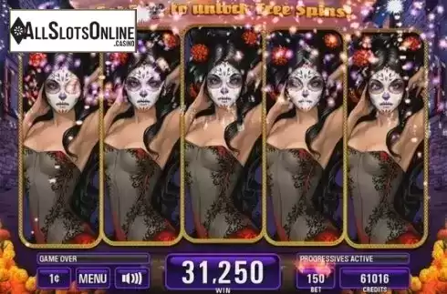 Win Screen 4. Lady of the Dead from Incredible Technologies