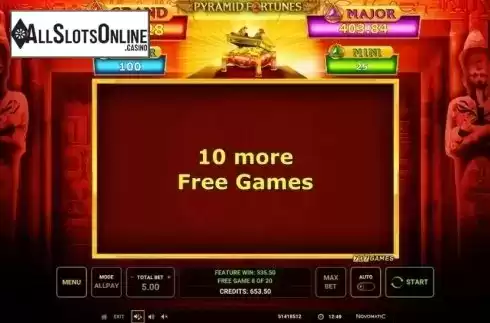 Free Spins Retriggered. Pyramid Fortunes from Greentube