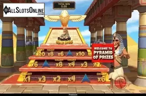 Pyramid of prizes screen. Pharaoh (Inspired) from Inspired Gaming