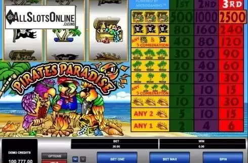 Screen 2. Pirates Paradise (Microgaming) from Microgaming