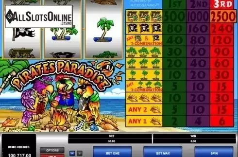 Screen 3. Pirates Paradise (Microgaming) from Microgaming