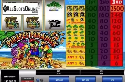 Screen 4. Pirates Paradise (Microgaming) from Microgaming