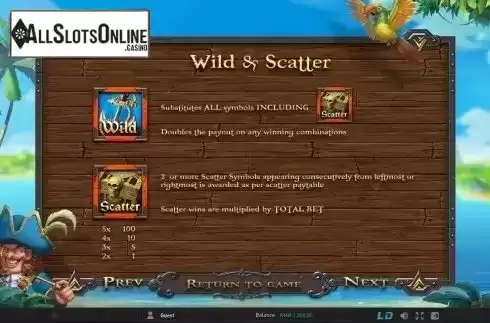 Paytable 2. Pirate's Treasure from GamePlay