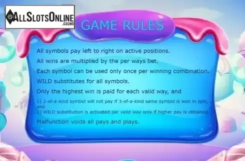 Game Rules. Quick Play Candy from KA Gaming