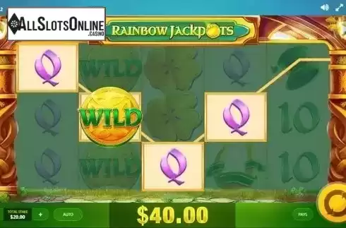 Win screen. Rainbow Jackpots from Red Tiger