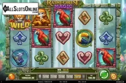 Win Screen 1. Rainforest Magic from Play'n Go
