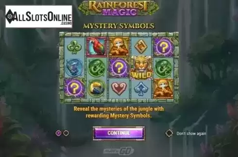 Start Screen. Rainforest Magic from Play'n Go