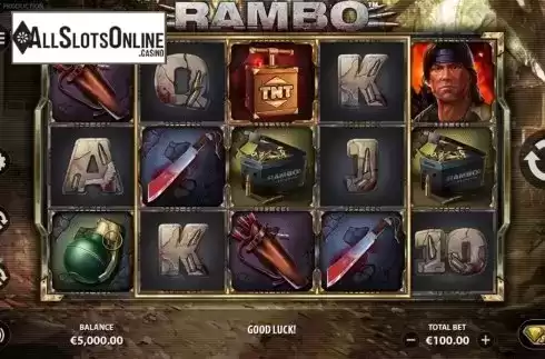 Reel Screen. Rambo (StakeLogic) from StakeLogic