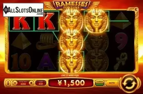 Win Screen . Ramesses Fortune from Skywind Group