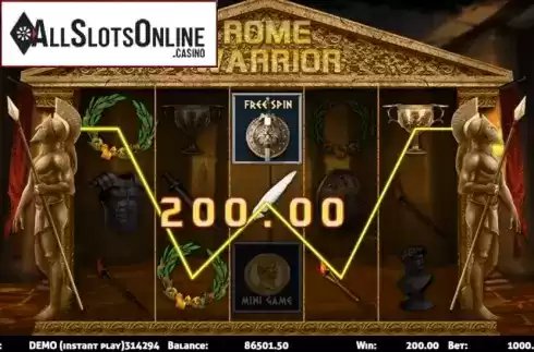Win Screen 3. Rome Warrior (Triple Profits Games) from Triple Profits Games
