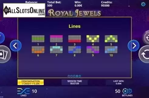 Paylines. Royal Jewels (DLV) from DLV