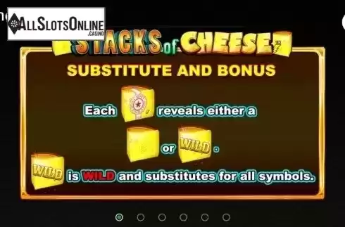 Paytable 1. Stacks of Cheese from TOP TREND GAMING