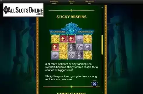 Sticky Respins screen