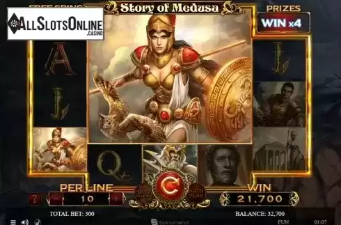 Free Spins 3. Story Of Medusa from Spinomenal