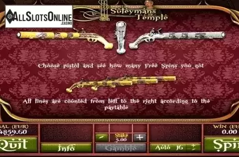 Paytable 2. Suleyman's Temple from AlteaGaming