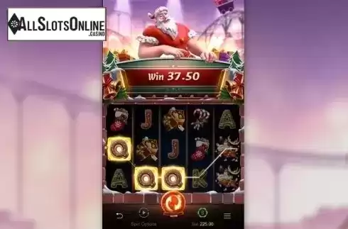Win Screen. Santa’s Gift Rush from PG Soft