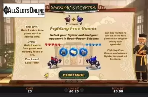 Paytable 4. Satsumo's Revenge from Playtech