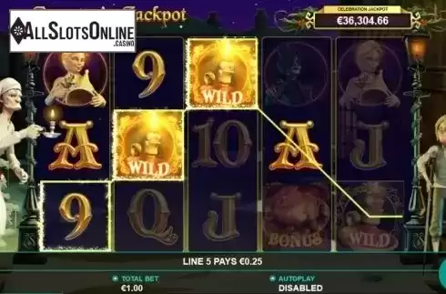 Wild Win screen 2. Scrooge's Jackpot from Leander Games