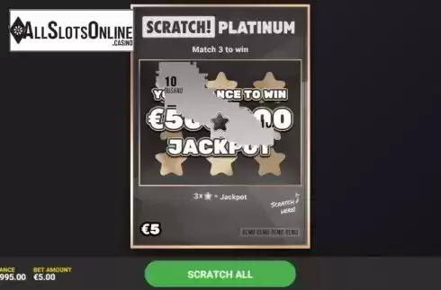 Game Screen 2. Scratch Platinum from Hacksaw Gaming